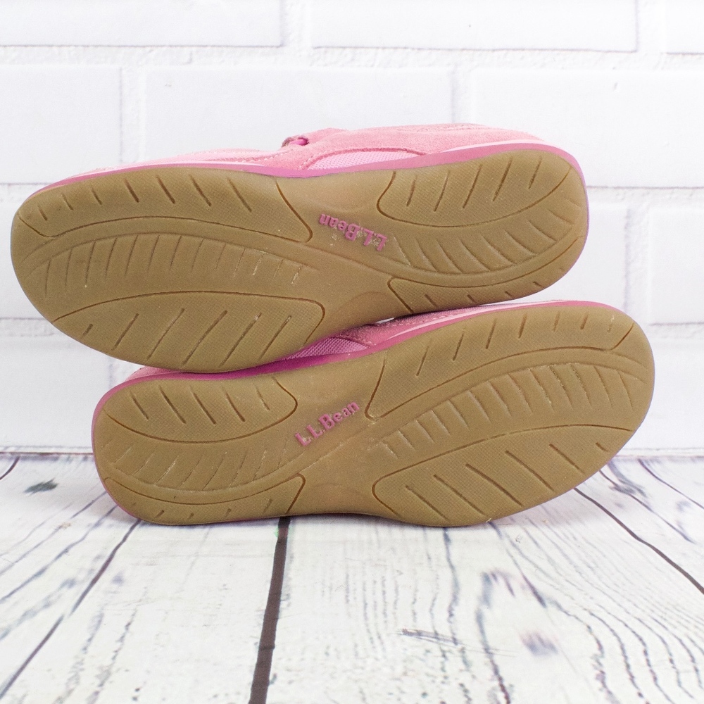 SALE! LL Bean Pink Suede Mary Jane Shoes Size 5 - Picture 8 of 8